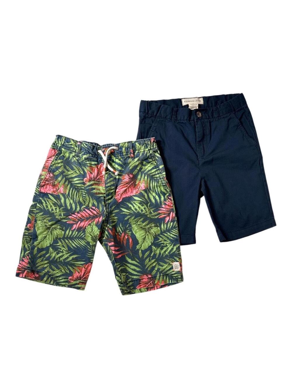 Bundle - 2 pair Cotton Twill Boy's Dress Shorts - Size 8 - 10 years